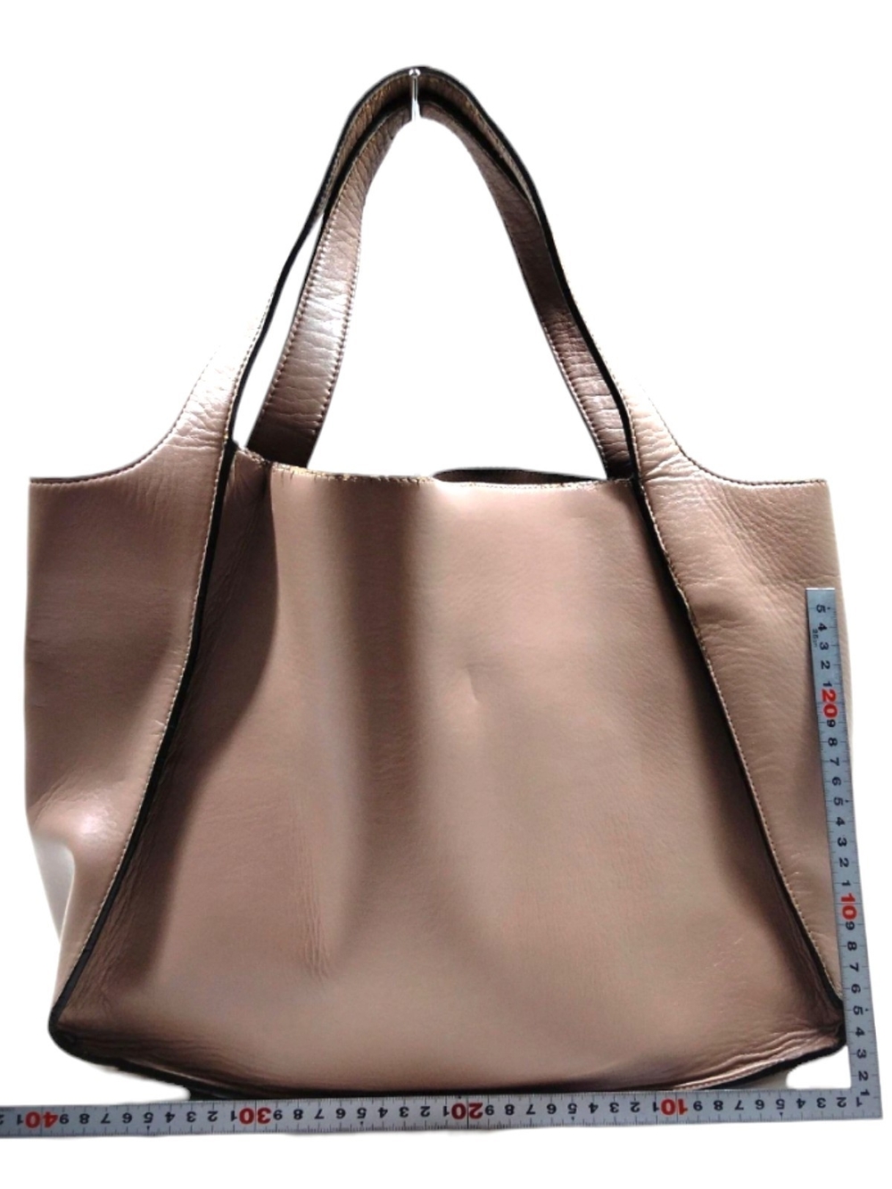 Stella McCartney Large Perforated Logo Taupe Shoulder Bag - Picture 4 of 11
